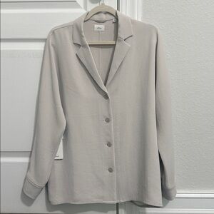 NWT Aritzia Wilfred Freeform Shirt Matte Pearl Size S